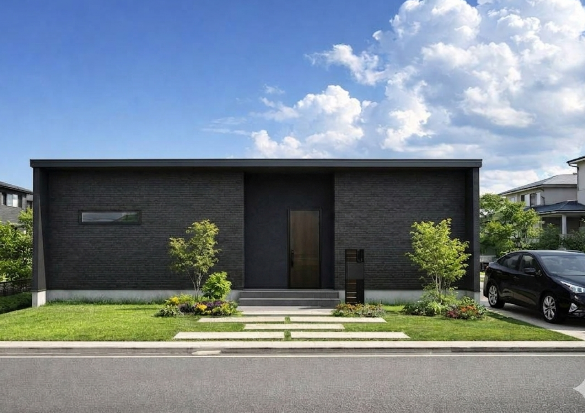 HEISEI BLACK 平屋モデルの外観